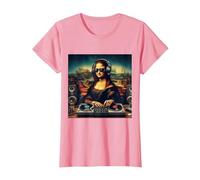DJ de Mona Lisa Camiseta, Mujer, Rosado, XL