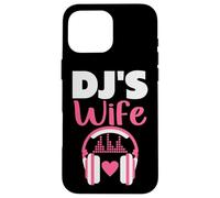 DJ Esposa Auriculares Música Novia Techno Sintetizador Carcasa para iPhone 16 Pro Max