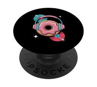 Dj Food Donut Auriculares Disco Música PopSockets PopGrip Adhesivo