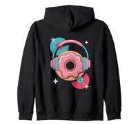 Dj Food Donut Auriculares Disco Música Sudadera con Capucha
