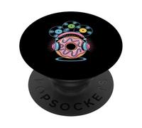 Dj Food Donuts Con Auriculares Y Vinilos PopSockets PopGrip Adhesivo