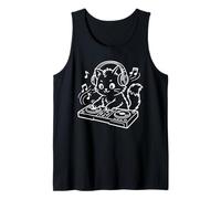 DJ Kawaii Cat Techno, la Linda DJ Camiseta sin Mangas