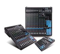 DJ Mixer Powered Mixer 10/12/16 Channels Mixer SPX Digital Effect Dual Display Con Group Reverb Mixer Con Bluetooth USB Webcast Karaoke Song Mixer Compact Mixing Console