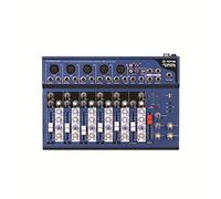DJ Mixer Powered Mixer 7 canales Pure Stage Mixer Stage Outdoor Performance Conference Audio con MP3 Bluetooth Reverb Live Mixer Support USB/SD Card Compact Mixing Console (Negro 430x260x80