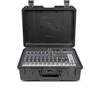 DJ Mixer Powered Mixer Consola Profesional Integrada para Exteriores con Amplificador de 10 Canales y Amplificador de 300W x 2 Consola de Mezclas Compacta (Color : C1, Size : 380x285x145MM)