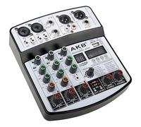 Dj Mixers - Mezclador de audio de 4 canales con Bluetooth, interfaz de audio USB con 48 V Phantom Power Sonidos, placa mezcladora con efecto de retardo de reverberación 99 DSP FX