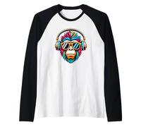 DJ Music Monkey Camiseta Manga Raglan