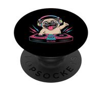 Dj Pug Mezclador Musical Divertido PopSockets PopGrip Adhesivo