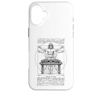 DJ Turntable Hombre Vitruvio Leonardo Da Vinci Club Music Carcasa para iPhone 16 Plus