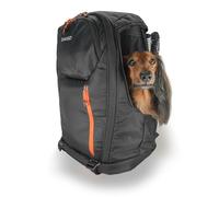 DJANGO Mochila transportadora para perros, mochila moderna para perros y gatos con paneles de malla grandes, cremalleras de bloqueo YKK, múltiples bolsillos con cremallera y bolsillo para laptop, para
