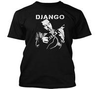 Django Reinhardt Jazz Guitar Men's Camiseta Unisex Black Tee Top, Negro , XL