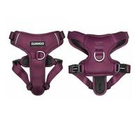 DJANGO Tahoe - Arnés de neopreno para mascotas, sin tirones, duradero y cómodo, arnés acolchado para uso diario, arnés ajustable para perros pequeños, color morado
