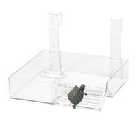 DJAPWPX Plataforma de tortuga para tortugas acuáticas, acrílico, flotante, altura ajustable, plataforma de tanque de tortuga, plataforma de tanque de tortuga, plataforma colgante de 21 x 21 x 5 cm