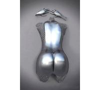 DJBCNQCD Love Heart 3D Effect Wall Art, Gray Abstract Steel Wire Metal Figure Statue Sculpture Couple Hanging Painting, Inkjet Canvas Painting Core(A8,60 * 80cm)