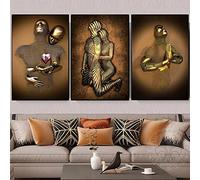 DJBCNQCD Love Heart 3D Wall Art, Metal Figure Sculpture Canvas Painting Hanging Unique Metal Wall Art, Moderna Decoración interior y exterior(50 * 70cm)