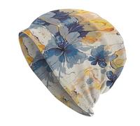 DJC BOUTIQUE Gorro de quimioterapia, gorro preatado, bandana, bufanda, gorro cerrado, flor, Amarillo Blues, Talla única