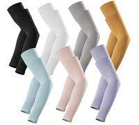 DJC BOUTIQUE PICC Line Cover - Funda para brazo superior (par), manga para quimioterapia, manga de hielo, colores pastel, Par blanco, talla única
