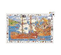 Djeco P Juego de Rompecabezas con Barco Pirata para Niños Mayores de 5 Años, multicolor (DJ07506)