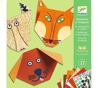 Djeco Animals Origami Paper Craft Kit Animales Pequeños Regalos, Estrella, Multicolor, Mittel (DJ08761)