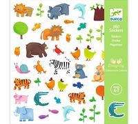 DJECO- GlobosPegatinasDJECOPegatinas Animales, Multicolor (100)