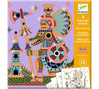 Djeco A&C Colorea sorpresas Pintar Animales Guerreros
