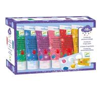 Djeco A&C Colores 6 Tubos de Pintura para Dedos - Purpurina