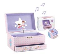 Djeco The Ballerina's Tune Wood Treasure Box Caja Música Bailarina, Liso, Color Rose, M (DJ06597)