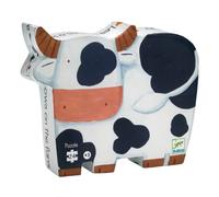 Djeco - DJ07205 - Puzzle - Vacas Constitución-Rompecabezas de Siluetas, Color Mixto
