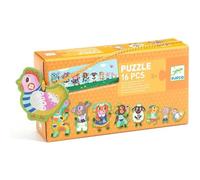 Djeco DJ08266 Puzzle de 16 piezas grande y pequeño en la granja