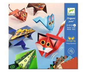 Djeco DJ08702 Origami Jumping Animals - 24 hojas de origami