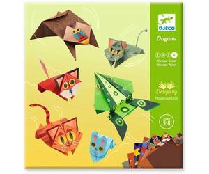 Djeco DJ08702 Origami Jumping Animals - 24 hojas de origami