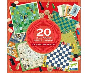 Djeco Familiares Juegos Tradicionales, Juegos clásicos 20 Juegos, Multicolor (15)