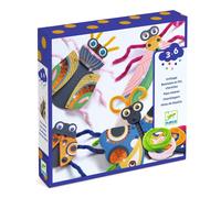 DJECO Fuzzy Bug Craft Kit - Haga sus propios insectos 3D con pompones para la escuela en casa o regalos - Diversiσn y creatividad para familiares