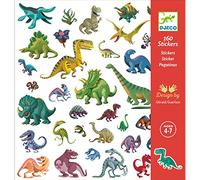 DJECO Globos Pegatinas Dinosaurios, multicolor, S (FBA_DJ08843)
