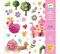 Djeco- GlobosPegatinasDJECOPegatinas Princesa Marguerite, Dibujo Animado, Multicolor, Small (100)