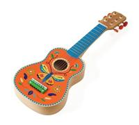 Djeco Guitarra de juguete 6 cuerdas de metal pequeñas FSC 100% música.