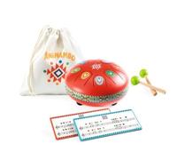Djeco Instrumento musical de juguete - Animambo tambor lengua rojo 8 tonos FSC.