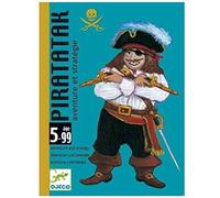 DJECO Juego Infantil de Cartas PIRATATAK Juego de Estrategia Niños Mayores de 5 años.