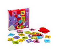Djeco- Juegos de acción y reflejosJuegos educativosDJECOEducativos Tactilo Loto Animales, Multicolor (15)