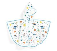 Djeco Lifestyle Poncho de Lluvia Cohete Talla S 110-122 cm, Juventud Unisex, Multicolor (Multicolor)