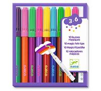 DJECO- Colores para peques 10 Rotuladores mágicos subrayadores, Multicolor (DJ08827)