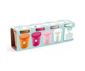 DJECO moldear 4 Botes de Pasta Sweet Arte y Manualidades, Multicolor (DJ09026)