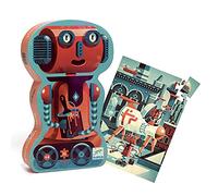 DJECO- P. Silueta Bob el Robot Oso Puzzles encajables y Rompecabezas, Multicolor (37239)