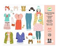 Djeco Paper Doll Le Grand vestidor - Juego de Moda Creativo - 6 a 10 años - Estuche para Jugar al Estilista - Más de 100 Prendas y Accesorios - 3 muñecas, Caja de Almacenamiento, cartón Duradero