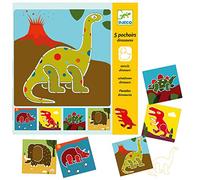 DJECO - Plantillas Dinosaurios, Multicolor