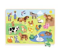 Djeco Puzzle de madera - Juguete educativo Puzzle Campo para niños