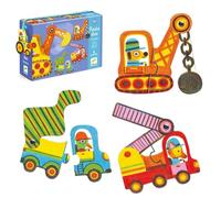 DJECO- Puzzle dúo Articulo vehículos, Multicolor (DJ08170)