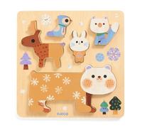 Djeco rompecabezas de madera WoodyStack - rompecabezas de juguetes educativos