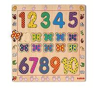 DJECO-RompecabezasPuzzles encajables y rompecabezasDJECOEncajable del 1, Multicolor, 10 (15)