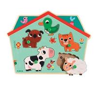DJECO- RompecabezasPuzzles encajables y rompecabezasDJECOEncajable Ouaf Woof Musical, Multicolor (DJ01707)